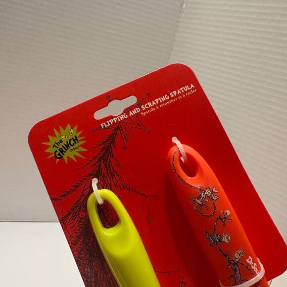 Bioworld The Grinch Flipping & Scraping Spatulas Set 2 Baking Kitchen Cooking - Picture 3 of 4